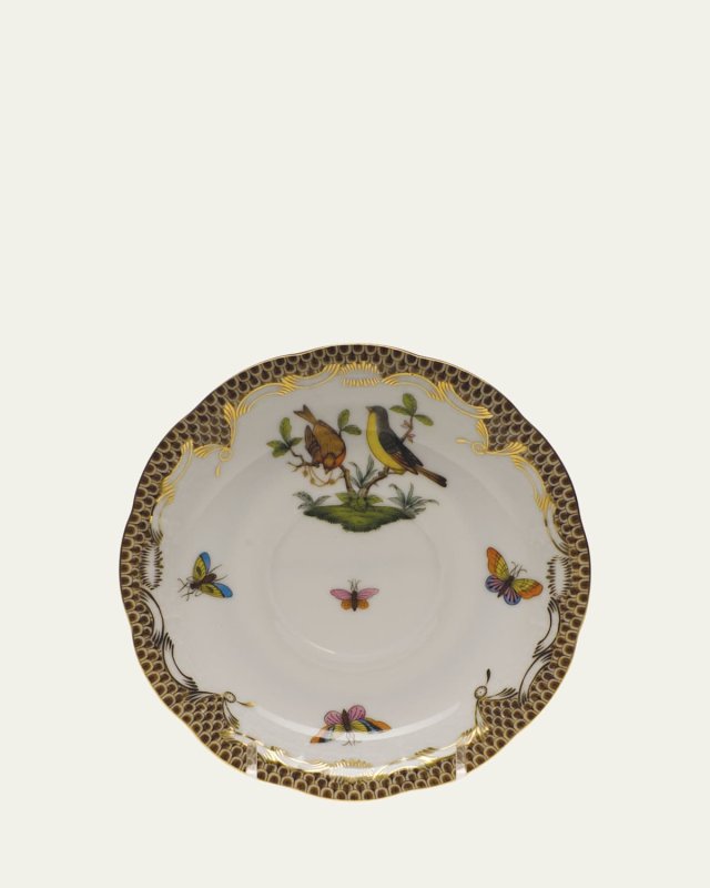 Rothschild Bird Brown Motif 07 Tea Saucer